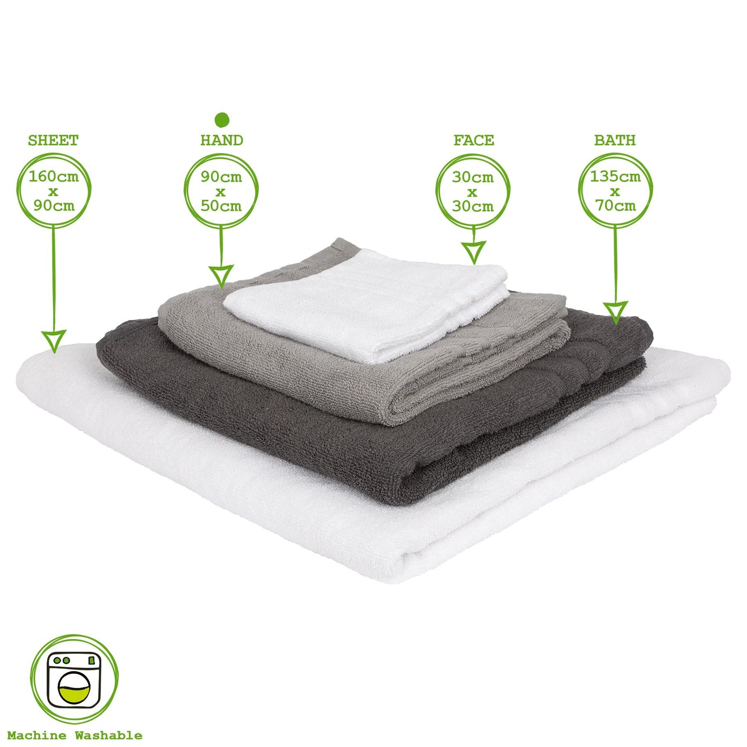 90cm x 50cm Cotton Hand Towel