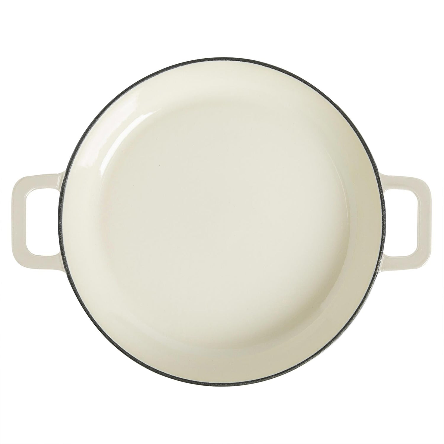 2.3L Pebble Gloss Cast Iron Shallow Casserole Dish