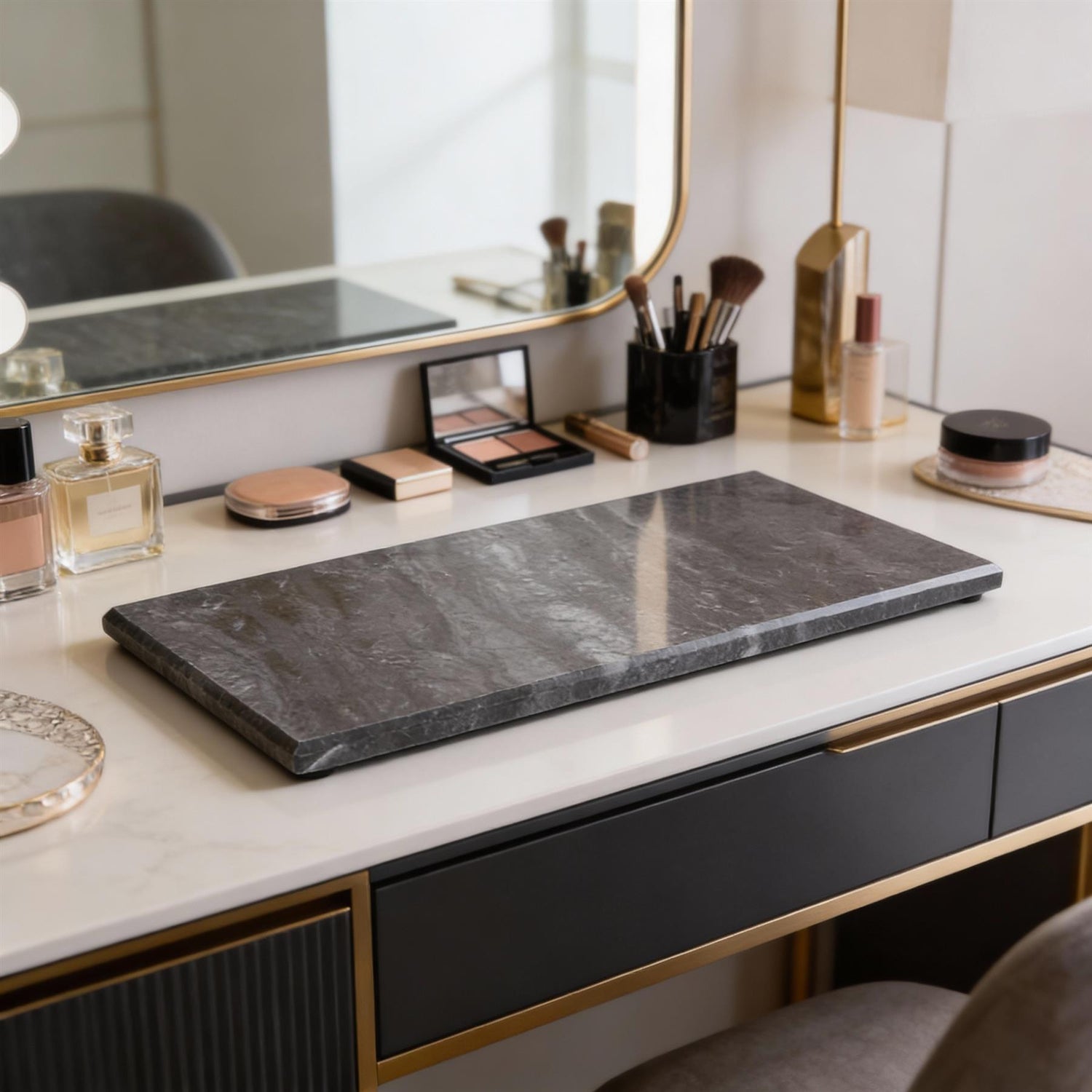 Marble Serving Board - 32.5 x 17.5cm - Black