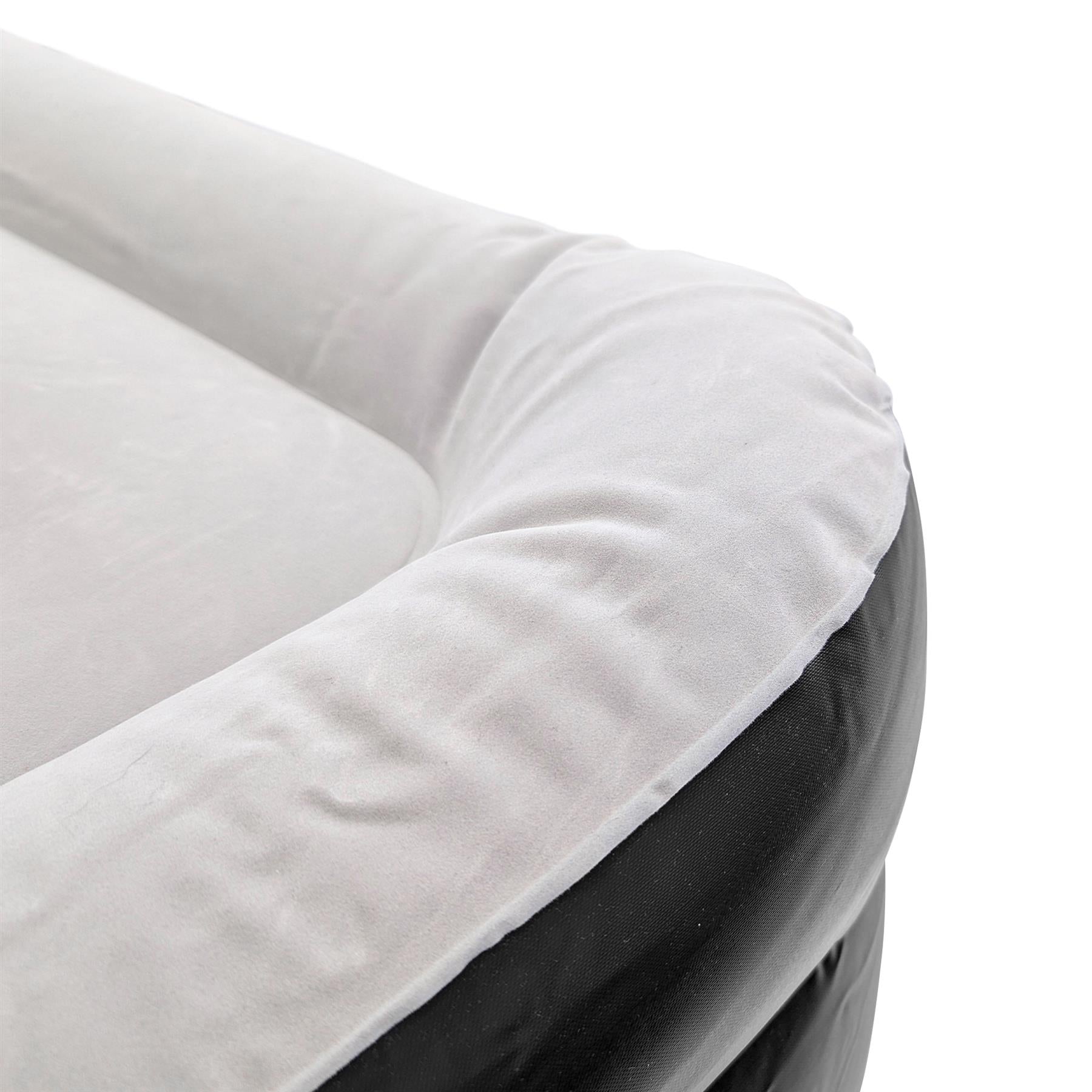 Single Airbed with Removable Electric Pump - Black/Grey