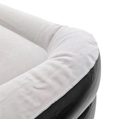 Single Airbed with Removable Electric Pump - Black/Grey