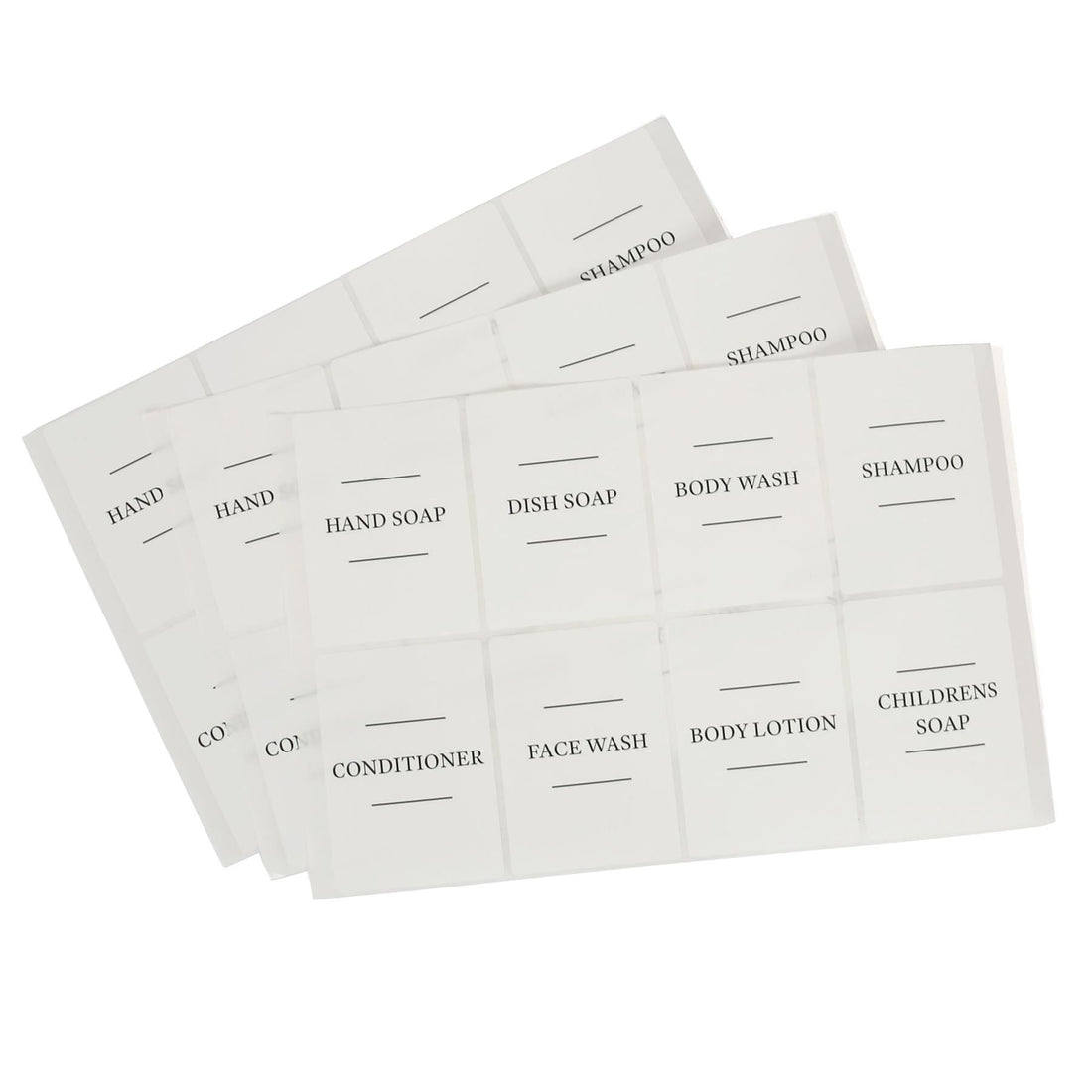 24pc White Soap Dispenser Labels Set - Pack of Three