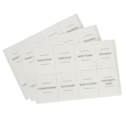 24pc White Soap Dispenser Labels Set - Pack of Three