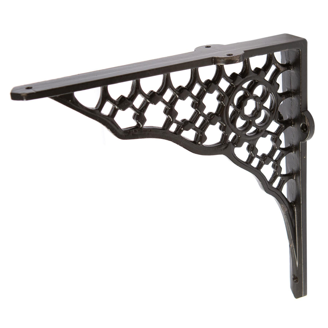 Black 205mm Honeycomb Iron Shelf Bracket