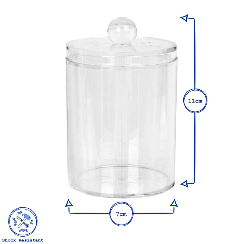 Bathroom Canister with Clear Lid - By Harbour Housewares