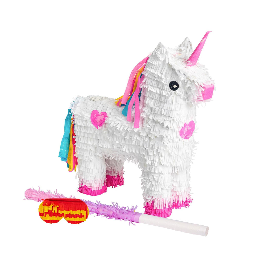 Large Unicorn Pinata Party Set with Pink Stick