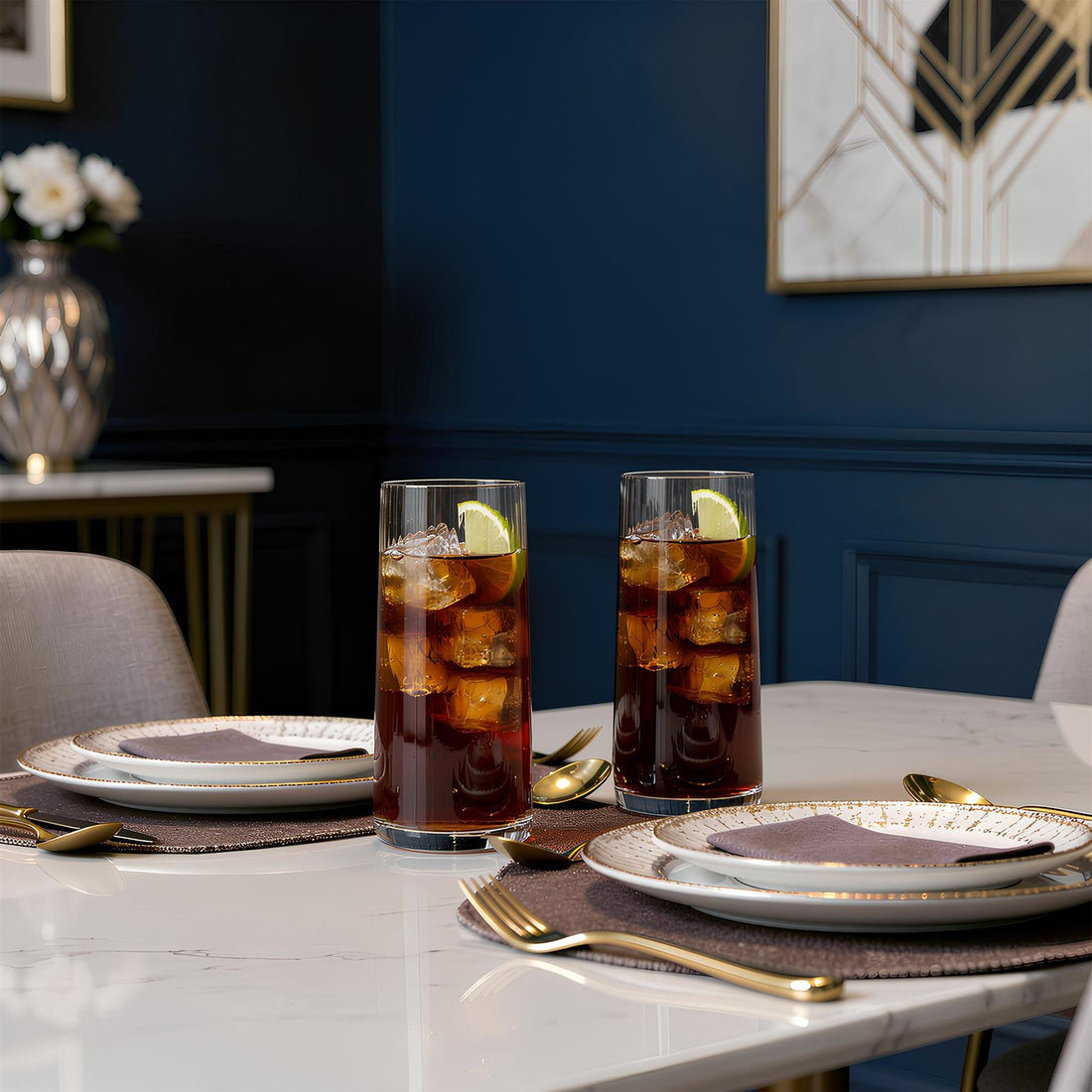 550ml Chelsea Optic Crystal Highball Glasses - Pack of 6