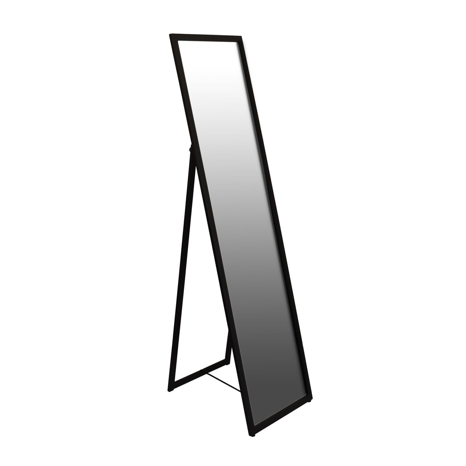 137cm x 35.5cm Black Square Full-Length Mirror