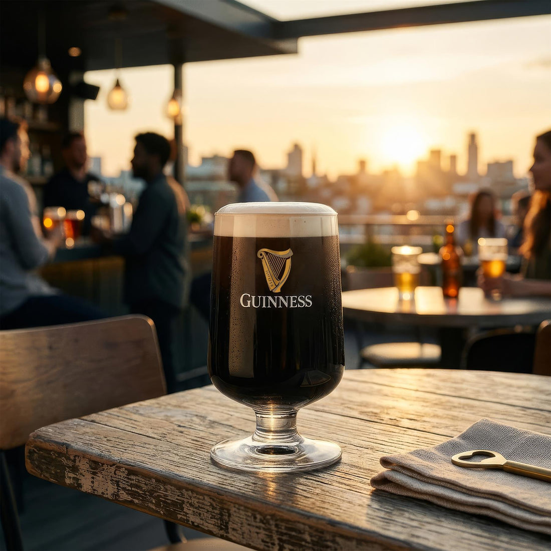 Guinness 2pc 420ml Embossed Glass Goblet Set