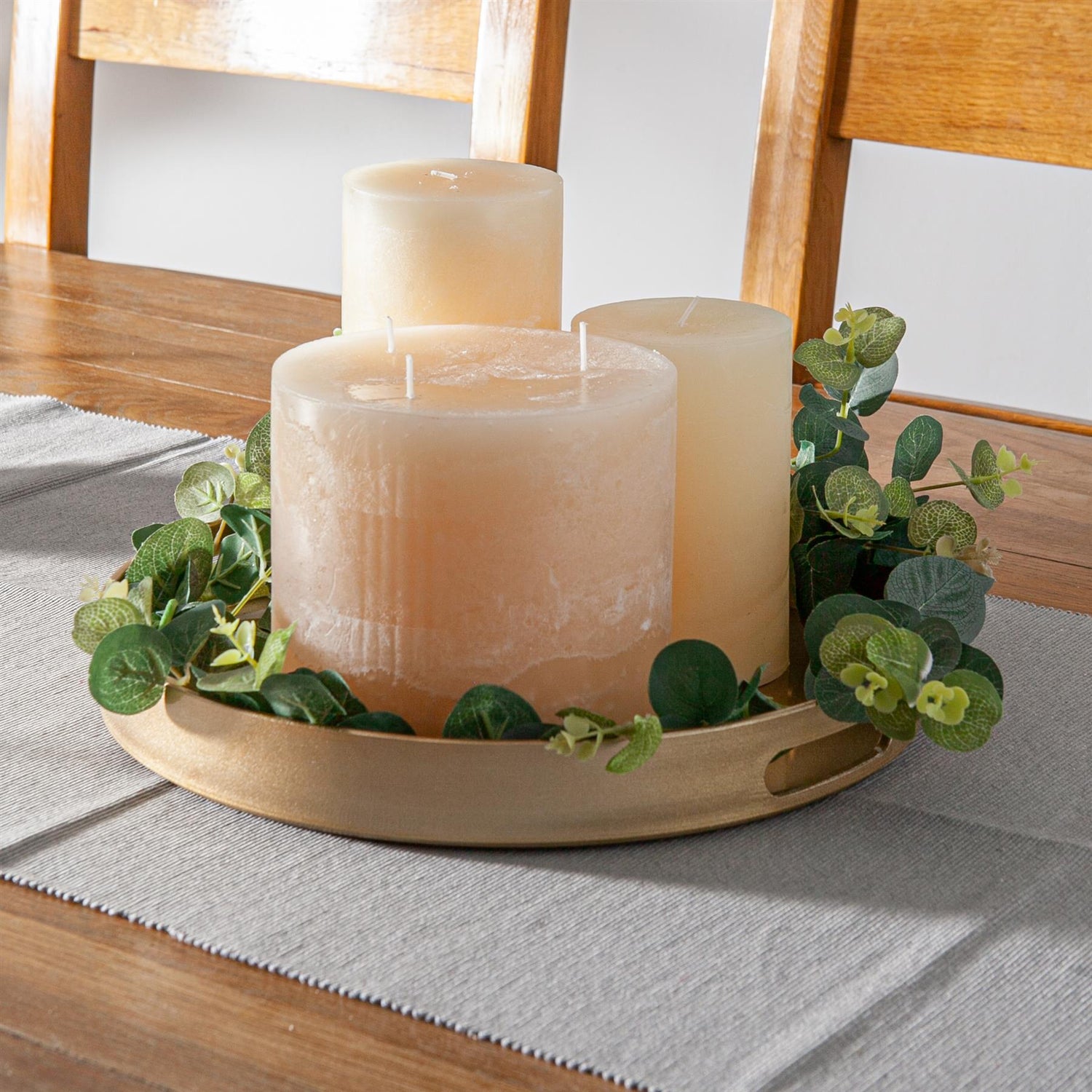 33cm Gold Round Lacquer Tray