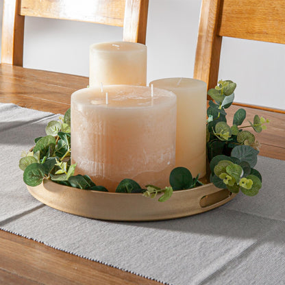 33cm Gold Round Lacquer Tray