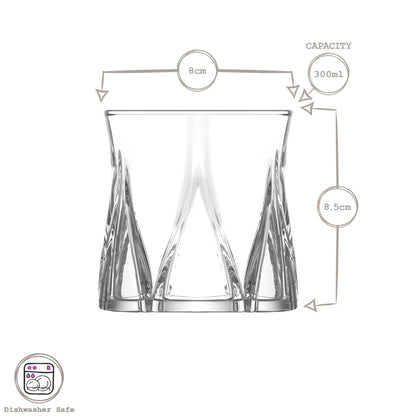 300ml Zoey Whisky Glasses - Pack of 6