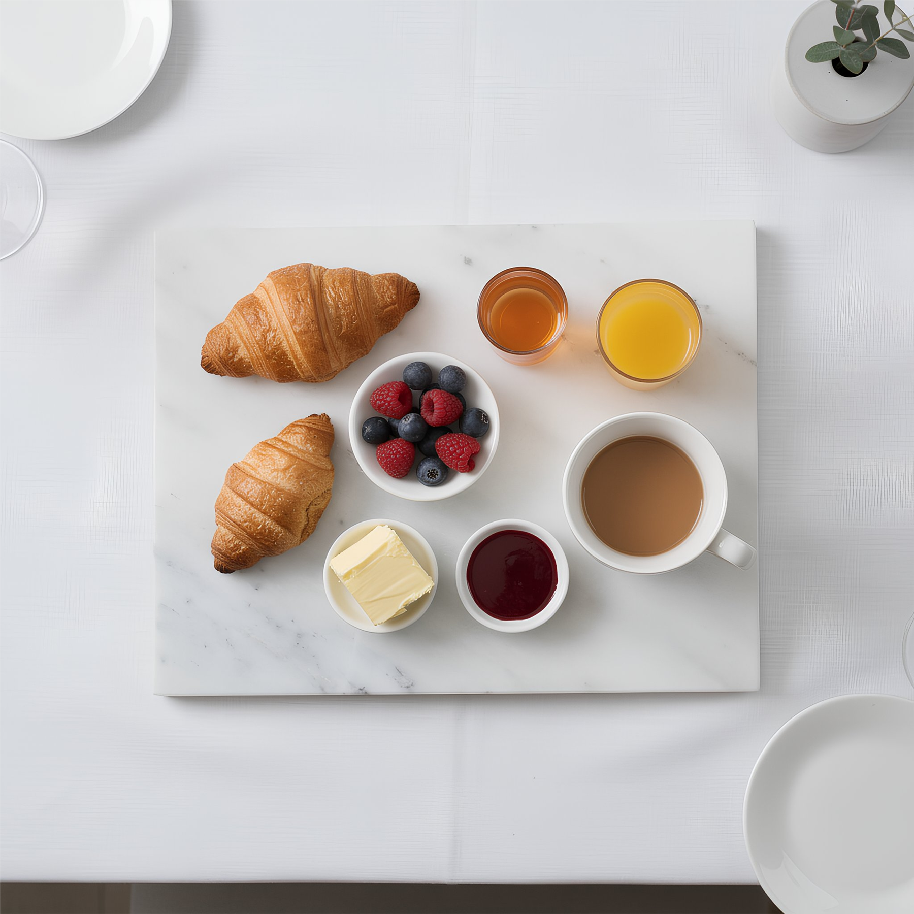 Marble Serving Board - 32.5 x 26cm - White