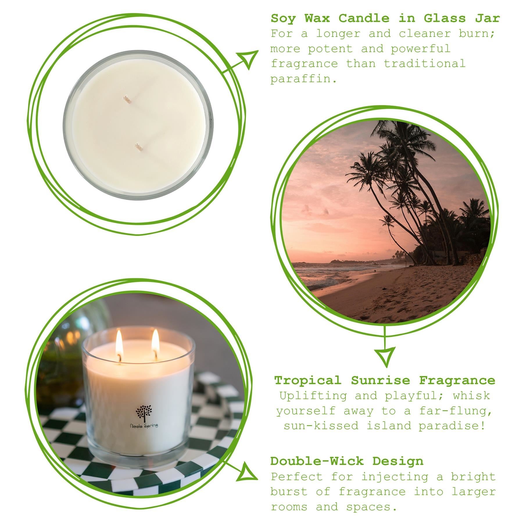 Soy Wax Scented Candle - 400g - Tropical Sunrise