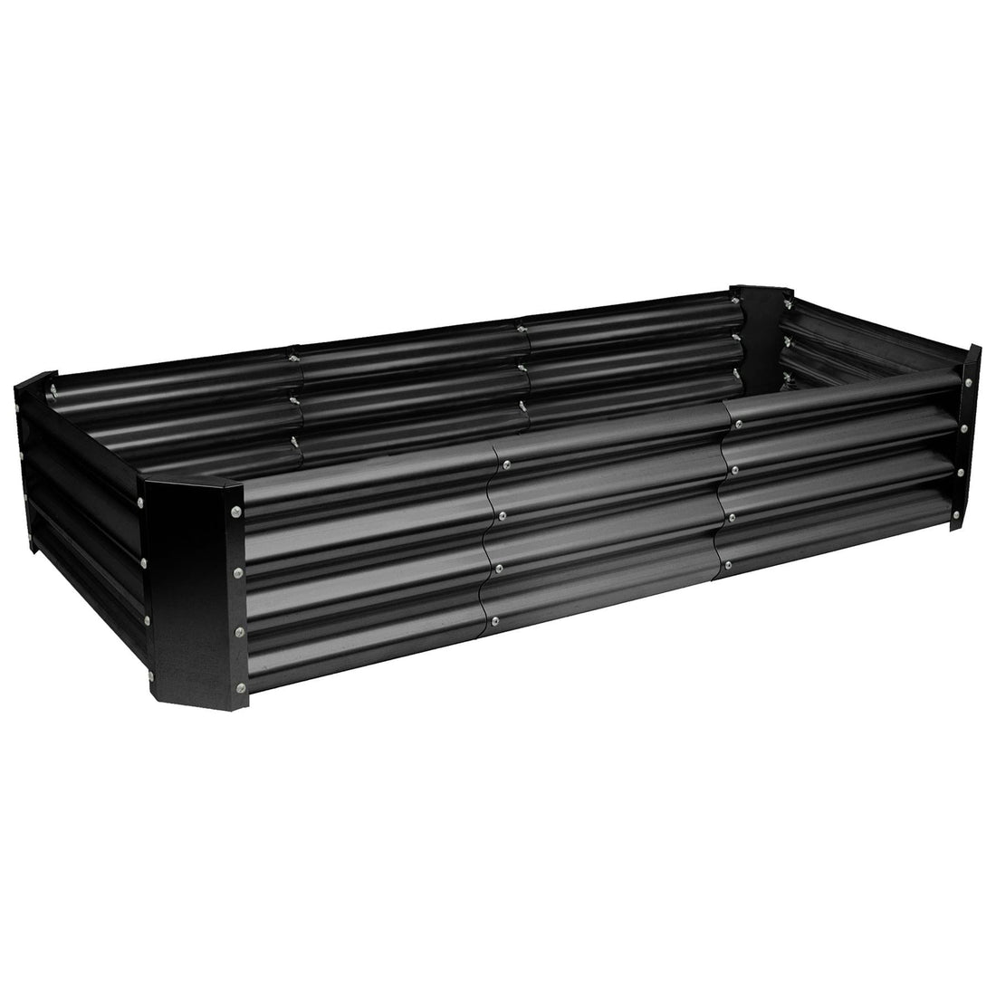 Anthracite 180cm x 90cm Rectangular Steel Raised Garden Bed