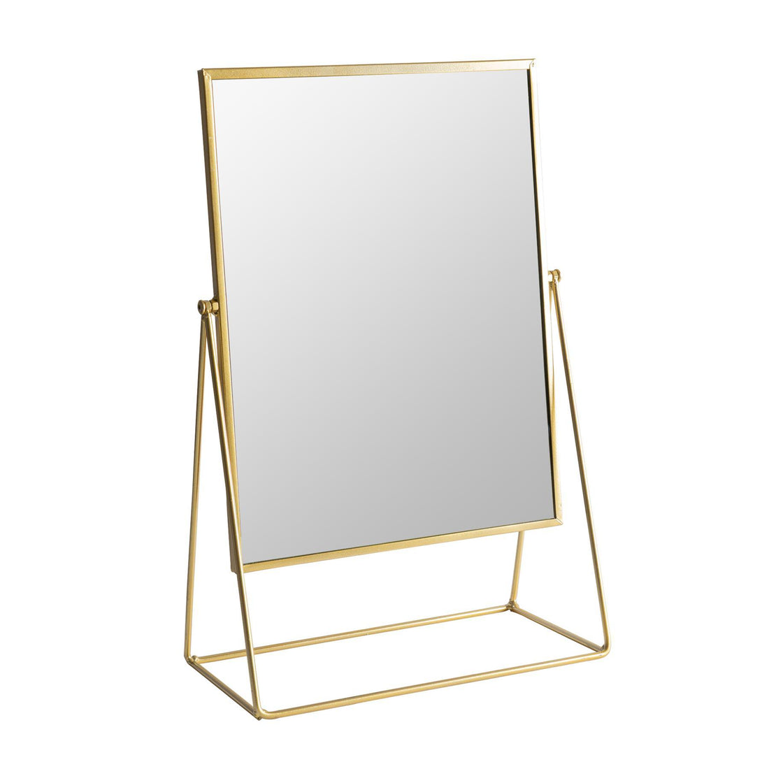 32cm x 50cm Gold Square Dressing Table Mirror