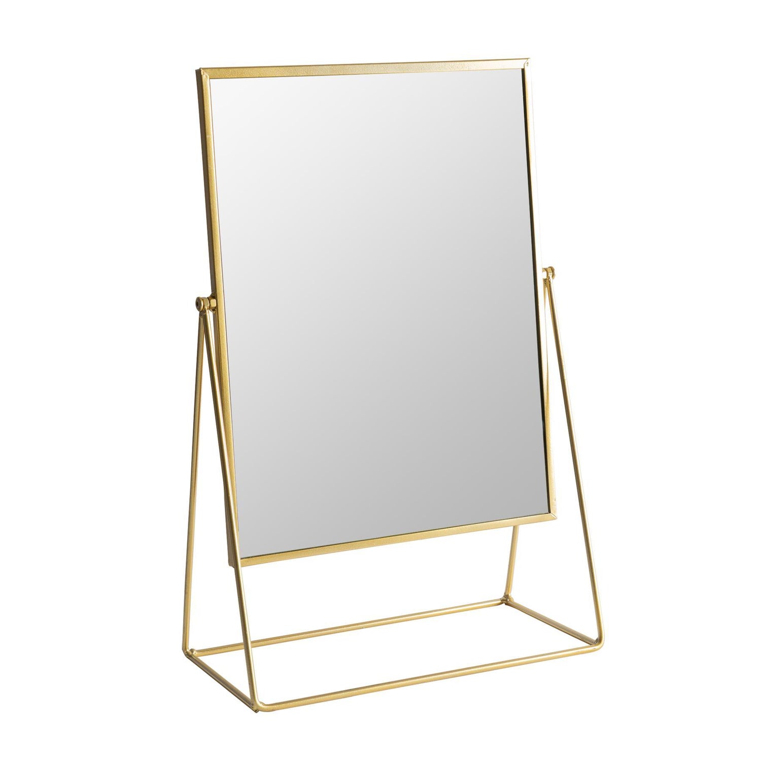 32cm x 50cm Gold Square Dressing Table Mirror