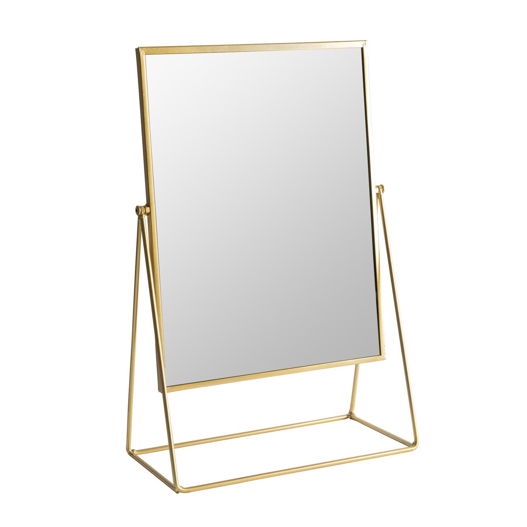 32cm x 50cm Gold Square Dressing Table Mirror