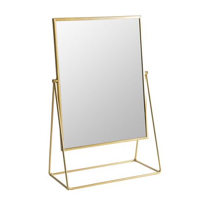 32cm x 50cm Gold Square Dressing Table Mirror