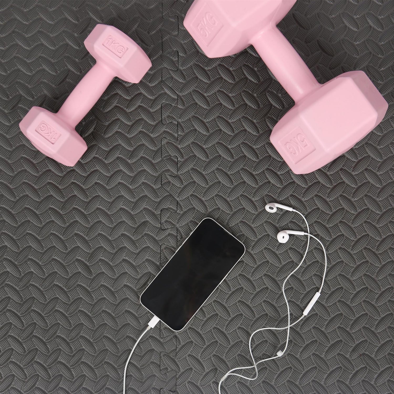 Thick Interlocking Gym Flooring Mats - 60 x 60cm - Pack of 4