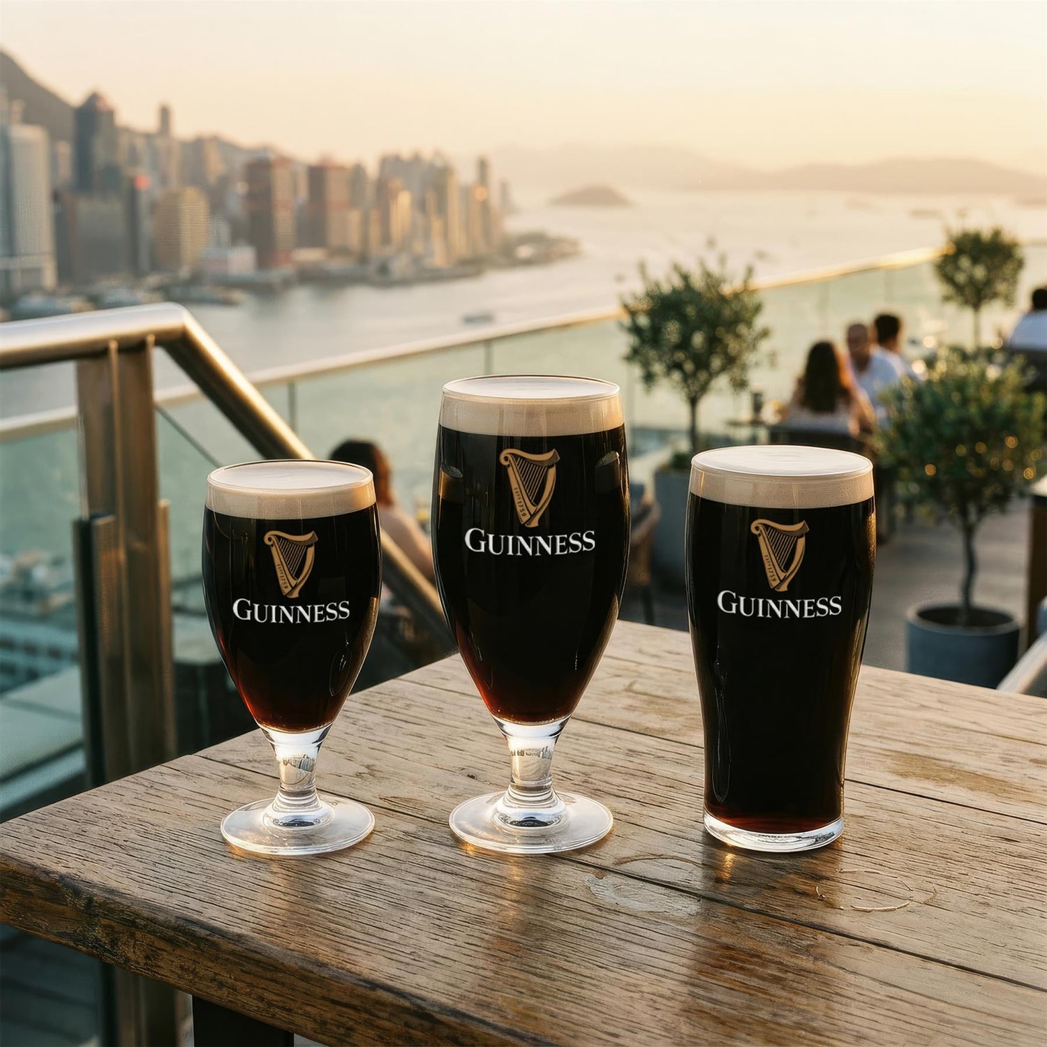 Guinness 2pc Tulip Pint Glass with Bottle Opener Set