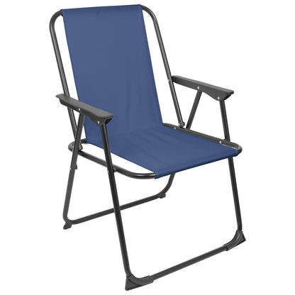 Navy Folding Metal Beach Chair