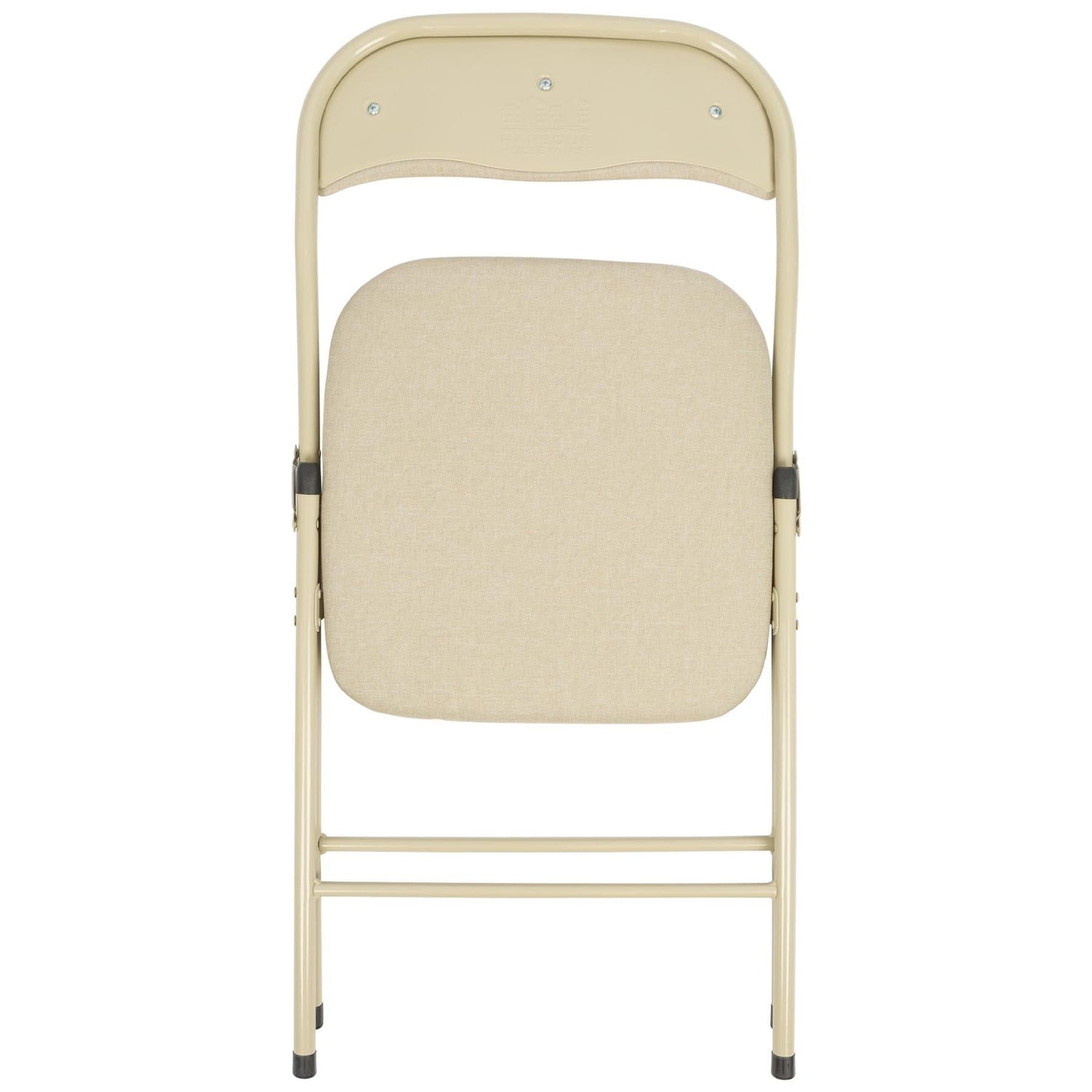Beige Fabric Padded Folding Chair