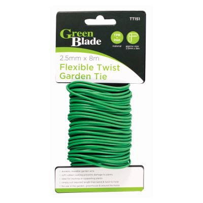 Green Flexible Twist Tie - 2.5mm x 8m - By Green Blade