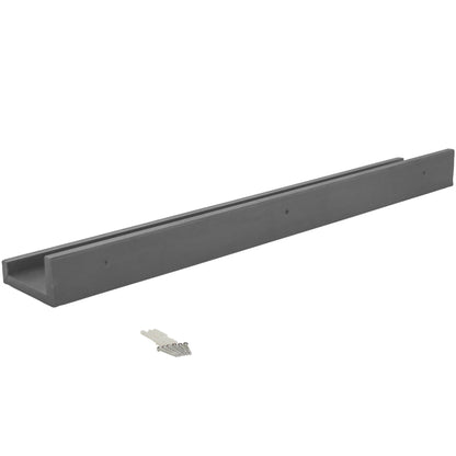 57cm Grey Floating Picture Ledge Shelves - Pack of Two
