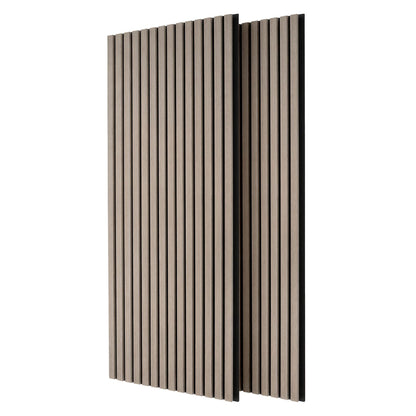 Wooden Acoustic Wall Panels - 120 x 60cm - Grey/Black - Pack of 2