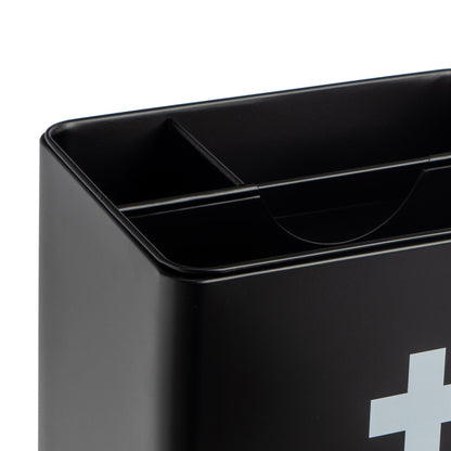 Large Black Vintage First Aid Tin