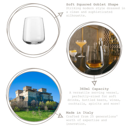 360ml Nexo Glass Tumblers - Pack of 6