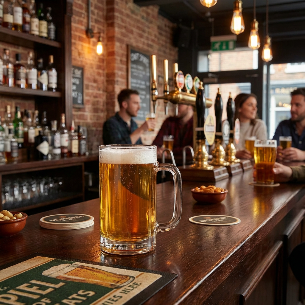 540ml Glass Pint Beer Mugs - Pack of 4