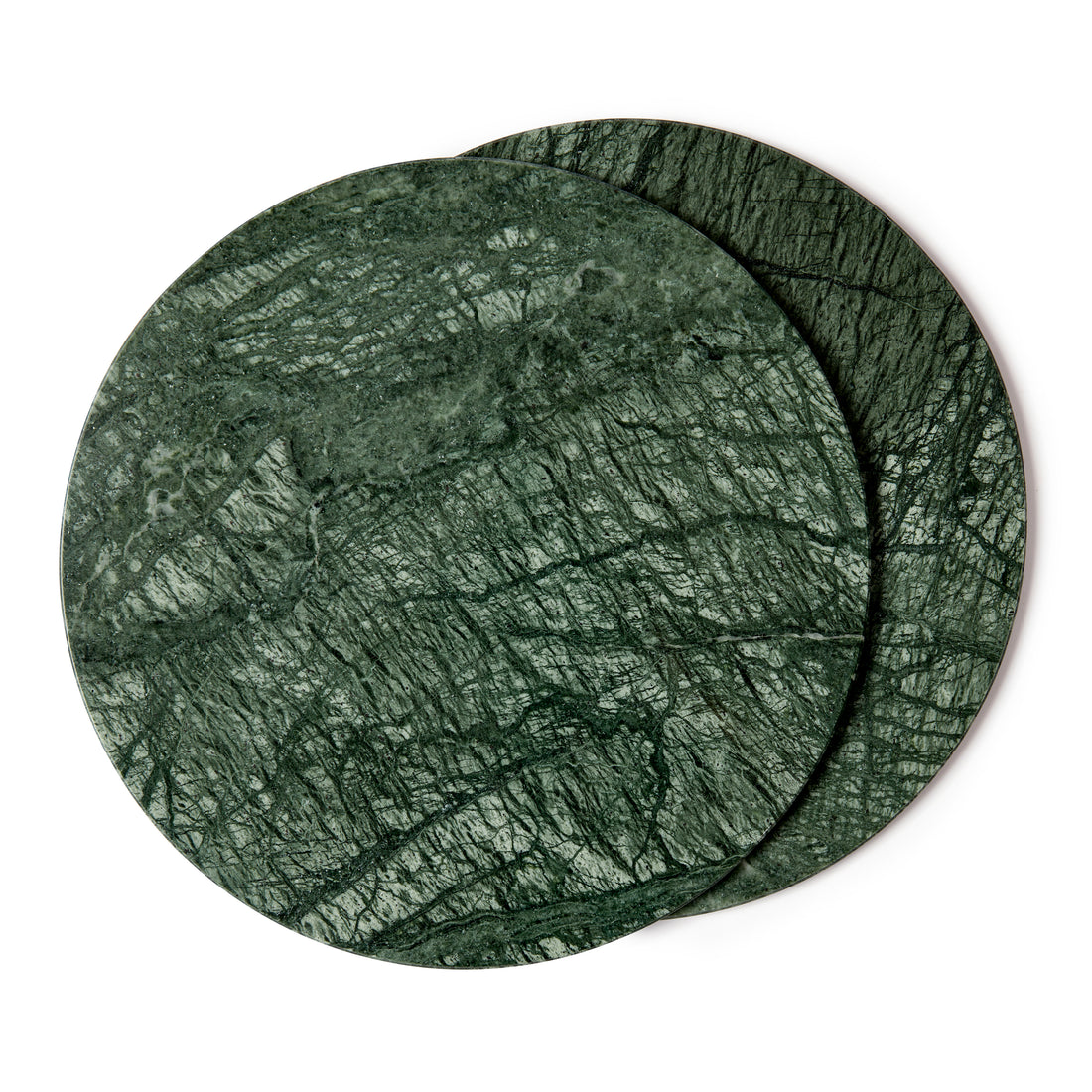 Green 30cm Round Marble Placemat &amp; Chopping Board