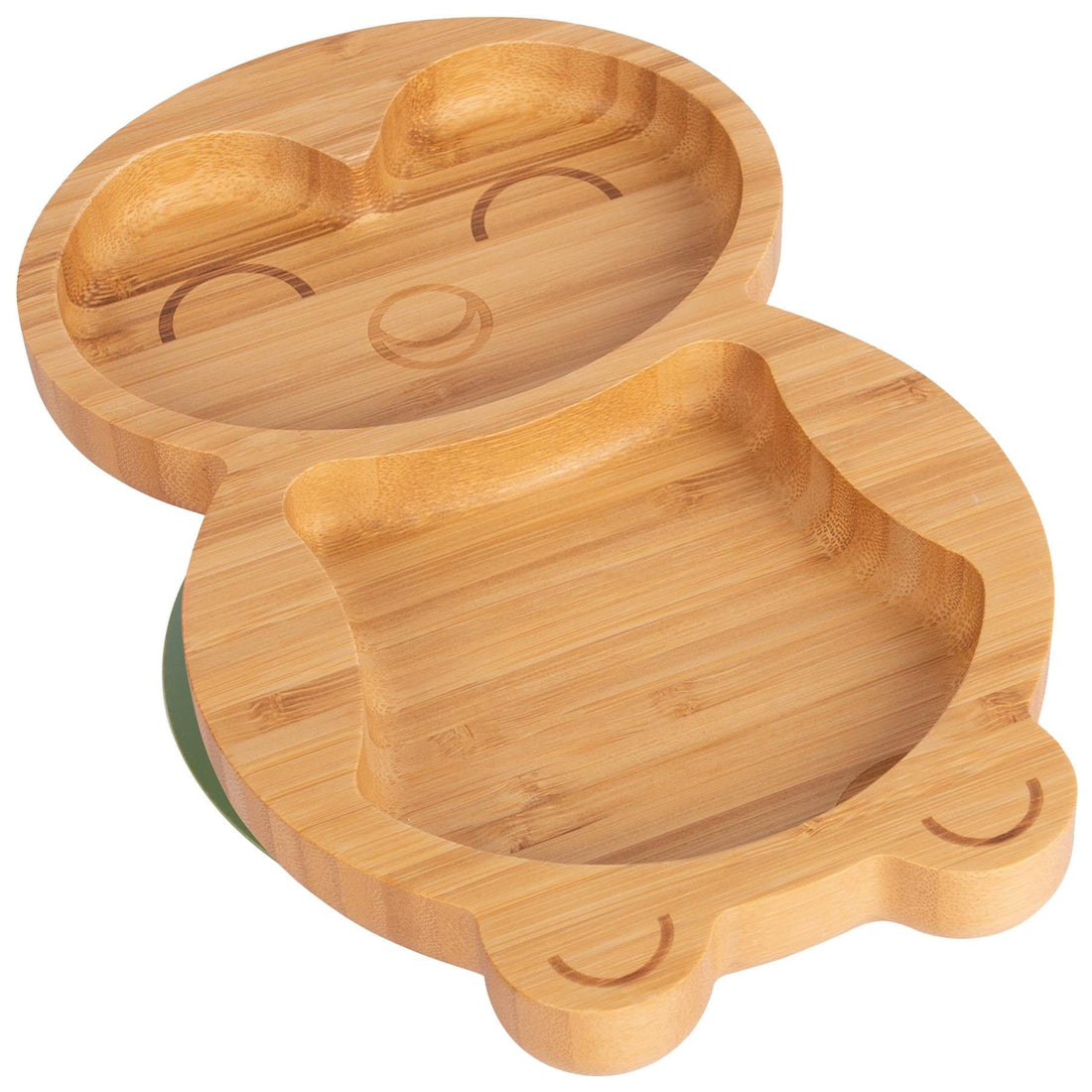 Pickles the Penguin Bamboo Plate with Olive Suction Base