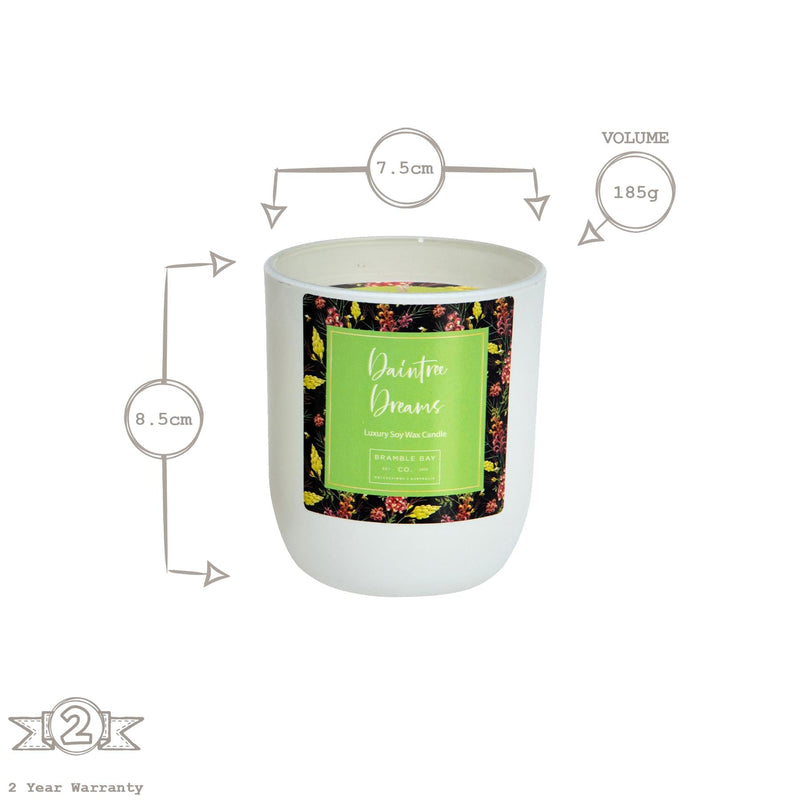 185g Daintree Dreams Botanical Soy Wax Scented Candle - By Bramble Bay