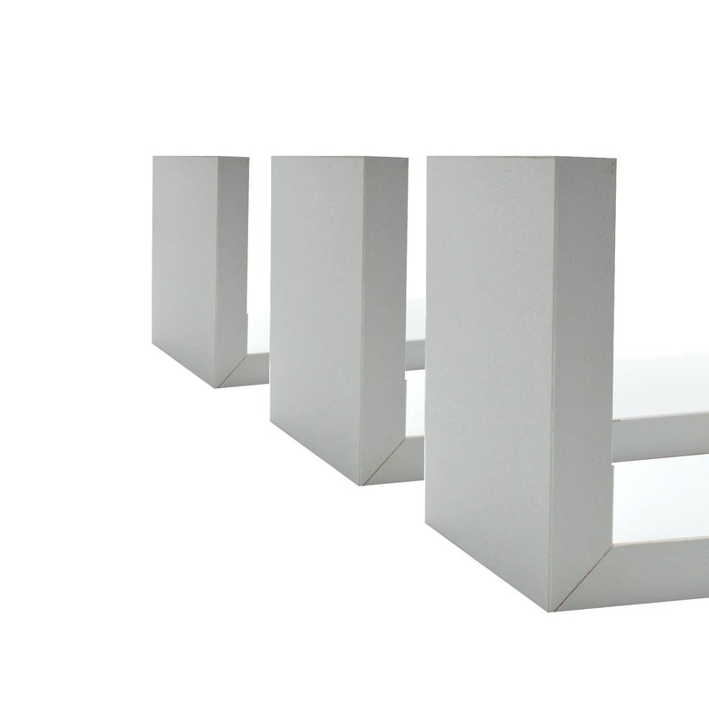 Modern U Shaped Floating Wall Shelves - Pack of Three - By Harbour Housewares