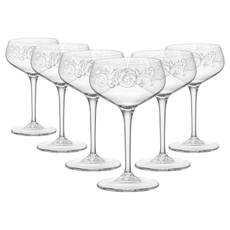 Liberty 250ml Bartender Novecento Cocktail Glasses - Pack of 6 - By Bormioli Rocco