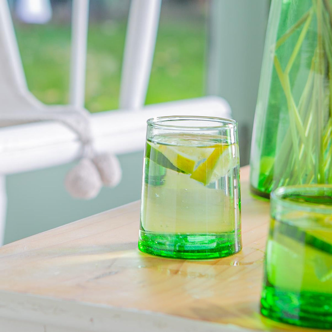 260ml Green Merzouga Recycled Tumbler Glasses - Pack of Six