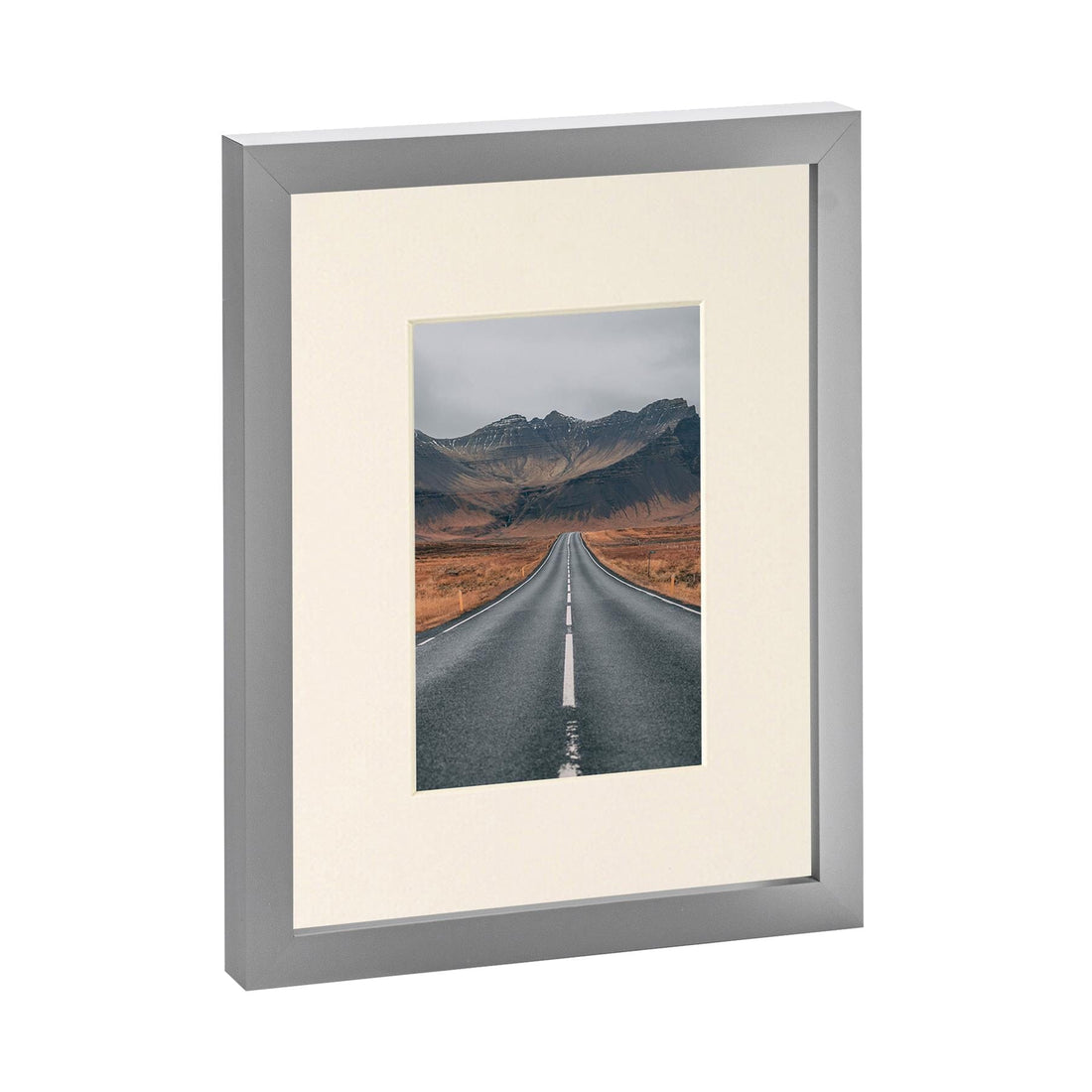 Grey 8" x 10" Photo Frame with Ivory 4" x 6" Mount