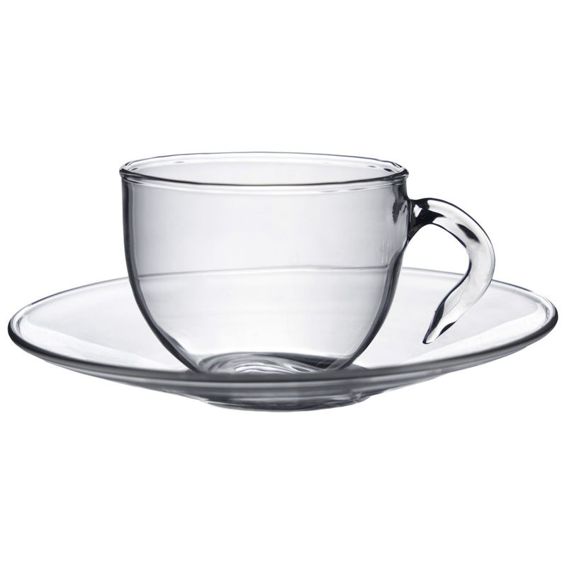 Argon Tableware Glass Tea Cup and Saucer Sets