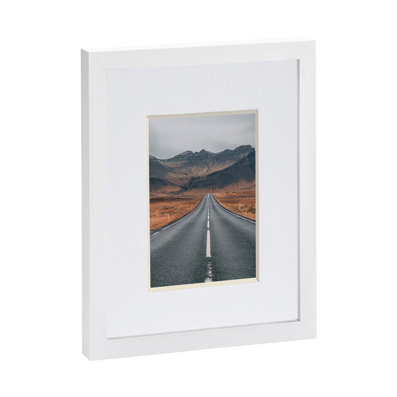White 8" x 10" Photo Frame with 4" x 6" Mount - By Nicola Spring
