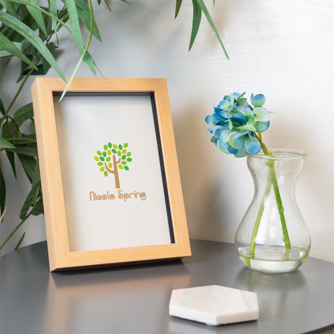 Light Wood 6" x 8" Shadow Box Photo Frame