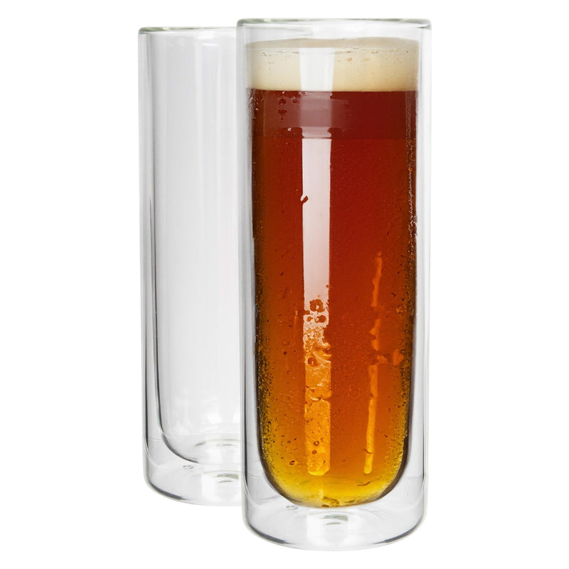 330ml Double-Walled Highball Glasses Set - Pack of 2 - By Rink Drink