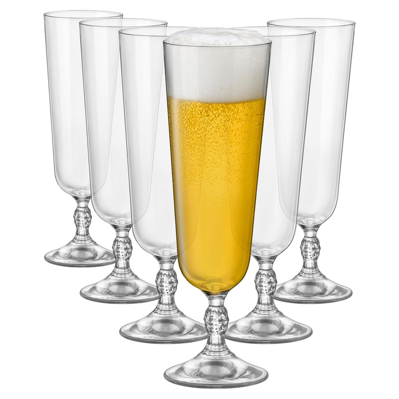 280ml Bartender Stemmed Beer Glasses - Pack of 6 - By Bormioli Rocco