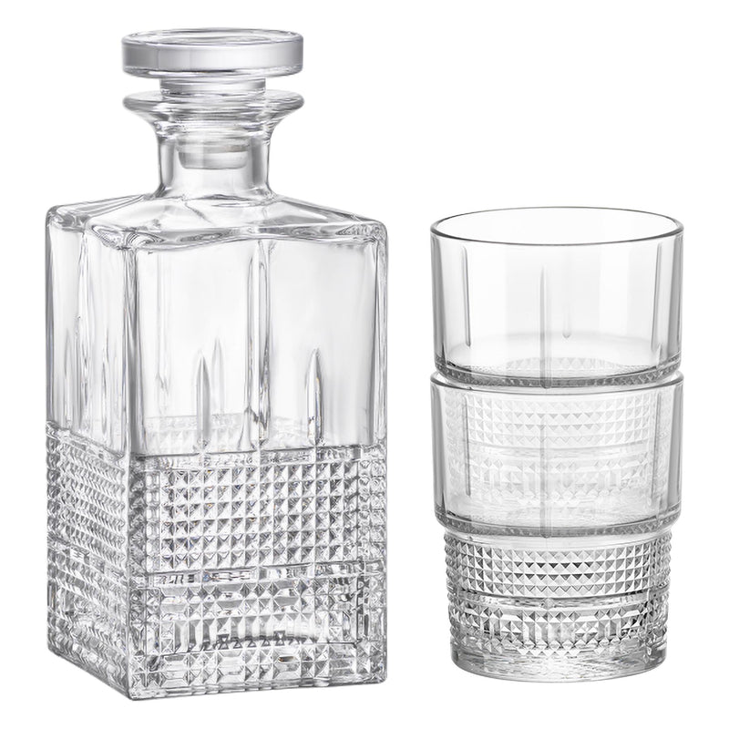 Bormioli Rocco 7 Piece Bartender Novecento Whisky Decanter & Glasses Set - 780ml