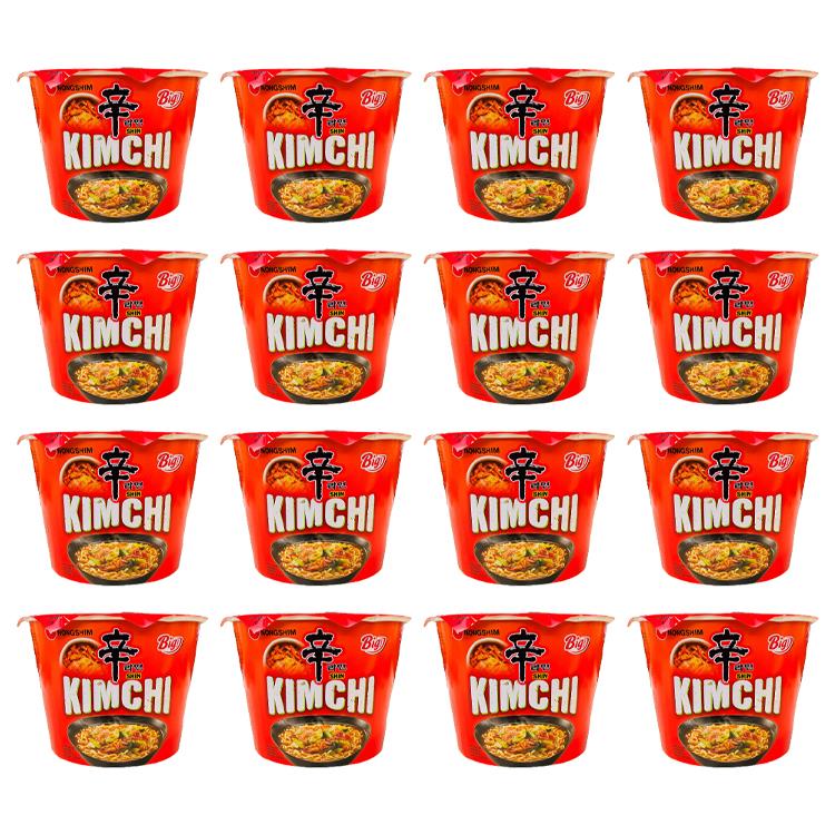 Kimchi 112g Big Bowl Instant Noodles - Pack of 16 - By Nongshim