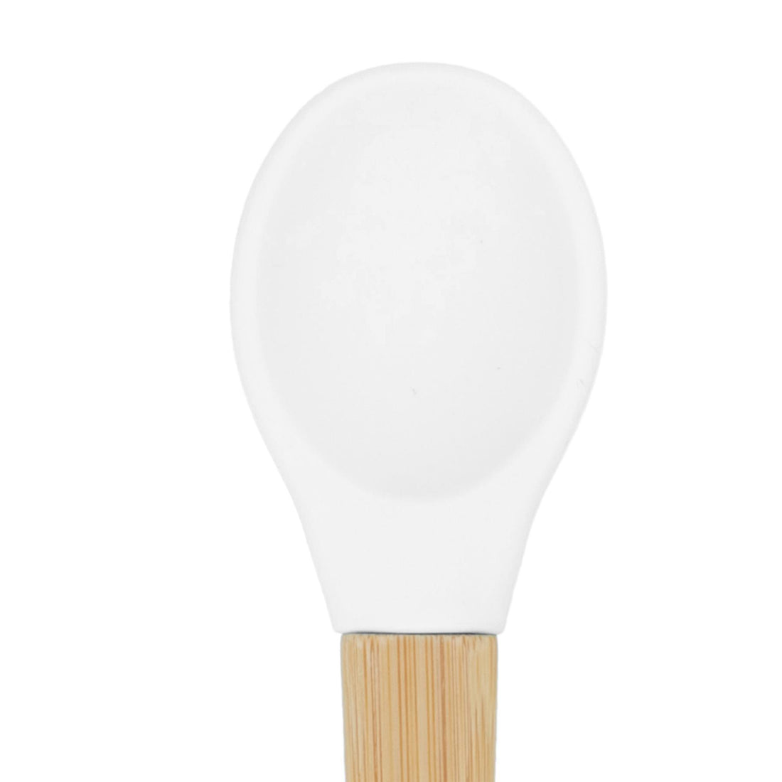 Bamboo Suction Bowl &amp; Spoon Set - White