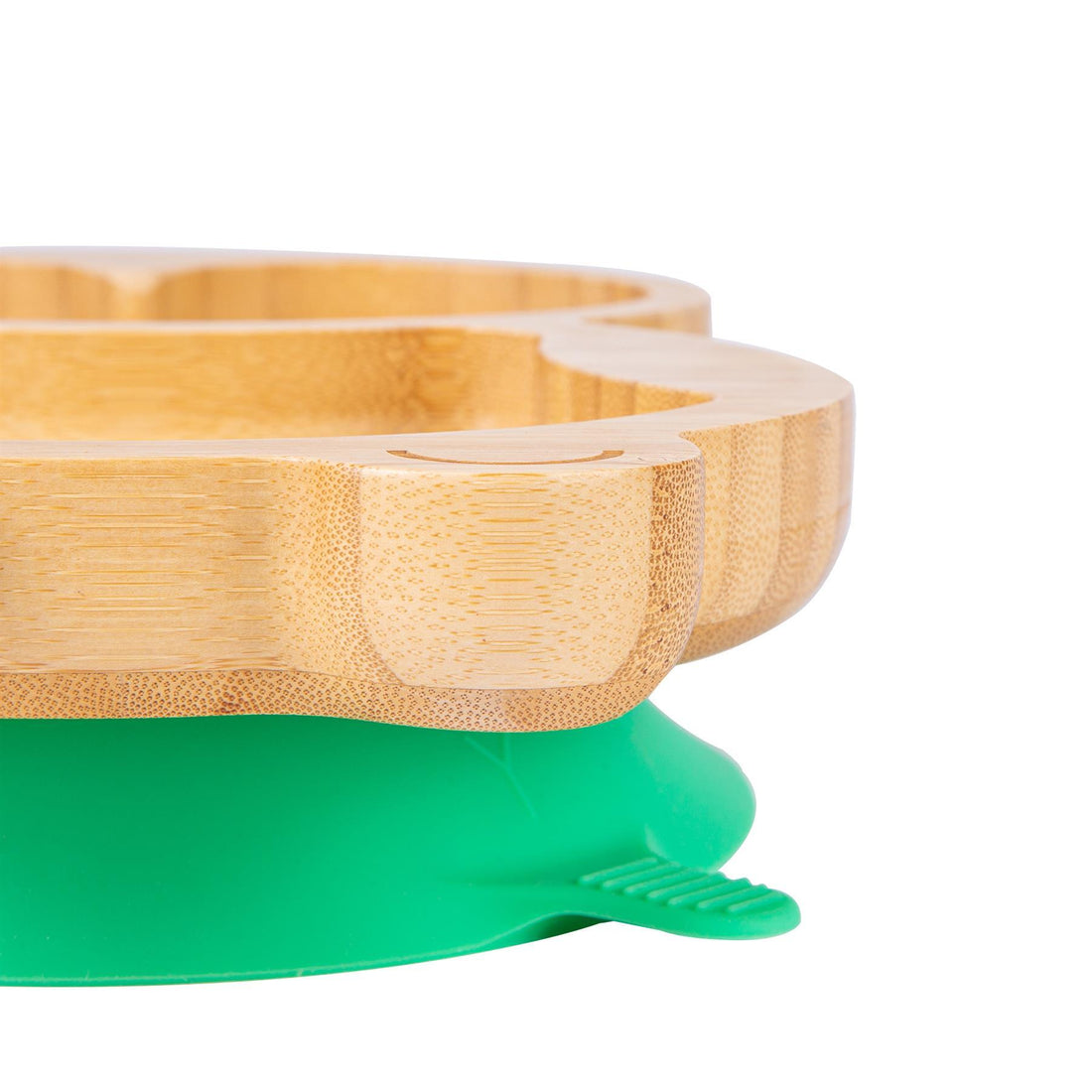 Pickles the Penguin Bamboo Plate with Green Suction Base
