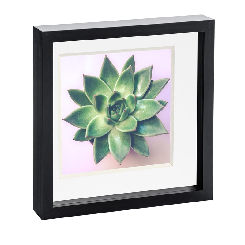 10" x 10" Black 3D Box Photo Frame - with 8" x 8" Mount - By Nicola Spring